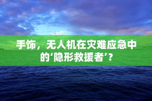 手饰，无人机在灾难应急中的‘隐形救援者’？