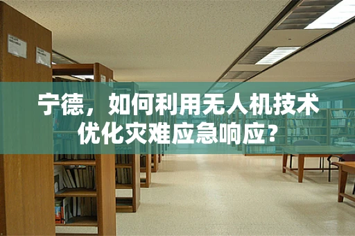 宁德，如何利用无人机技术优化灾难应急响应？