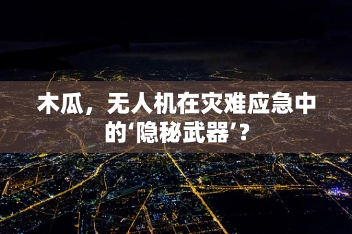 木瓜，无人机在灾难应急中的‘隐秘武器’？