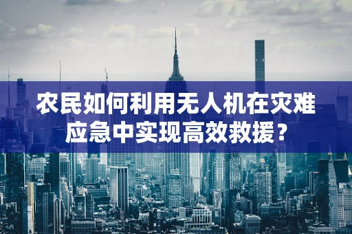 农民如何利用无人机在灾难应急中实现高效救援？