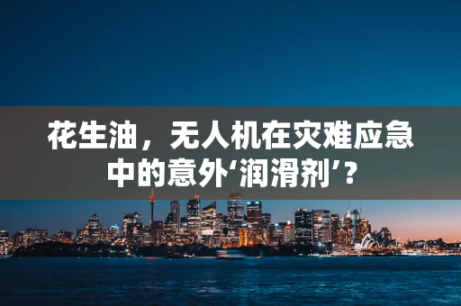 花生油，无人机在灾难应急中的意外‘润滑剂’？