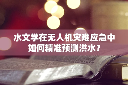 水文学在无人机灾难应急中如何精准预测洪水？