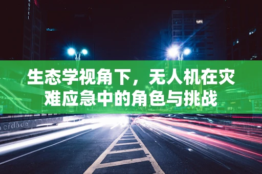 生态学视角下，无人机在灾难应急中的角色与挑战