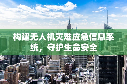 构建无人机灾难应急信息系统，守护生命安全