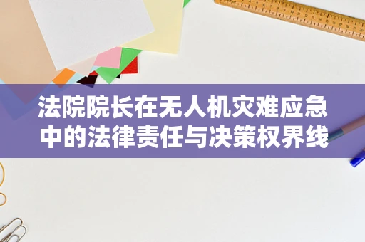 法院院长在无人机灾难应急中的法律责任与决策权界线何在？